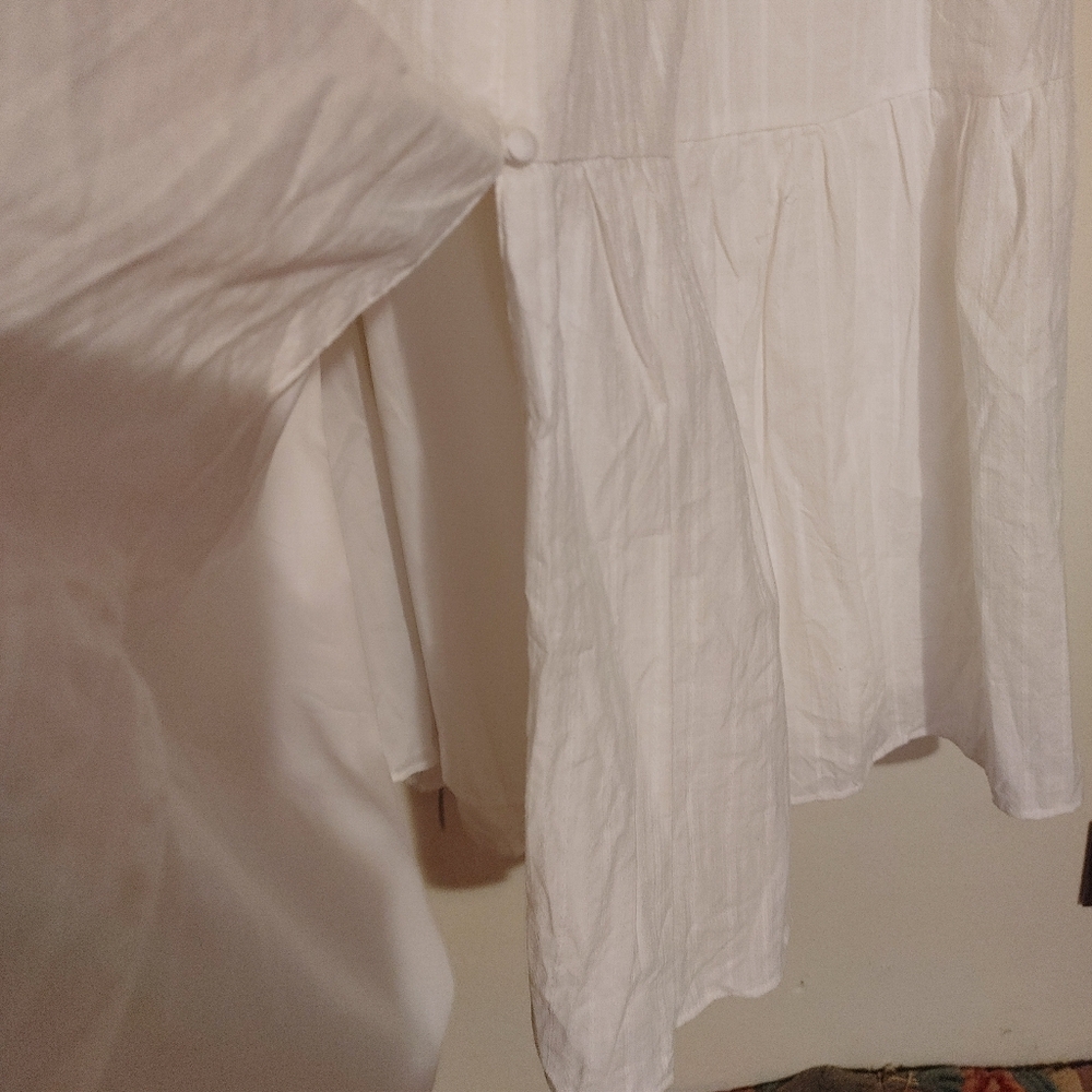 AVARA White Ruffled Cap Sleeve Dress Size XX-Large - Picture 7 of 14